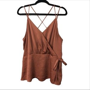 EXPRESS Silk Cross Evening Top EUC Size L